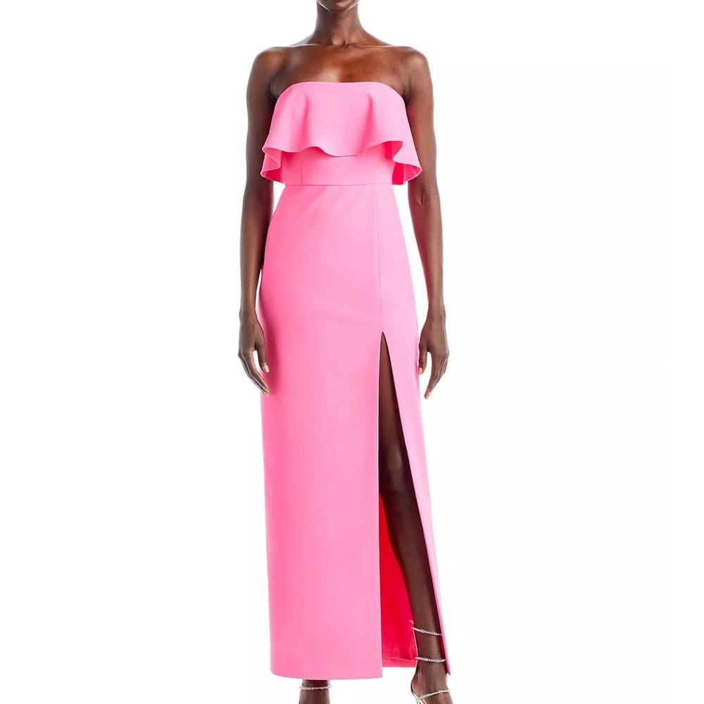 Aidan by Aidan Mattox Strapless Popover Gown